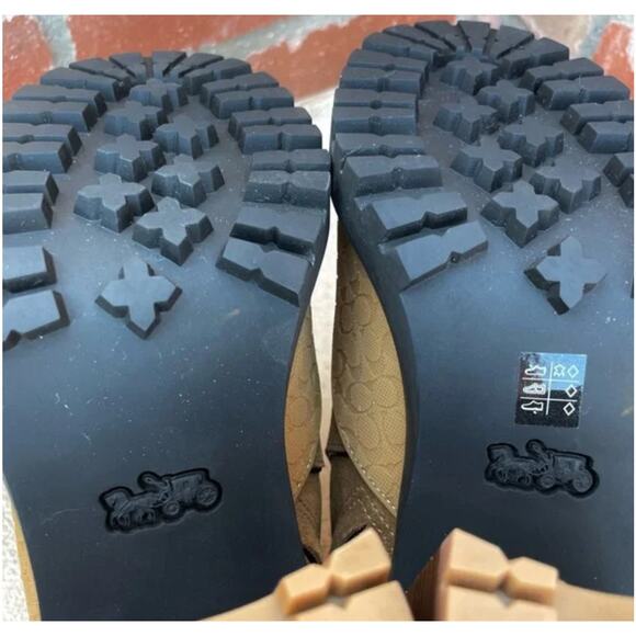 COACH Haven Boots in Raw Umber/ Natural Sz 7.5 B NWOB - Picture 6 of 6